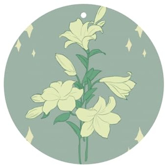 I fogli profumati per auto con gigli bianchi dei cartoni animati possono essere utilizzati per la decorazione o per rinfrescare l'aria in camere da letto, armadi,