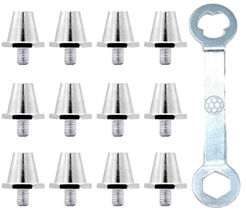 divuukyi 12 tacos de repuesto universales de aluminio para botas de fútbol para zapatos de fútbol para mayor durabilidad