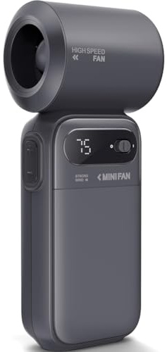 Uxsjakjsd Mini Portable Fan, Handheld Fan 40000 RPM Turbo High Speed with Dual Modes (100-Level&7 Speeds),for Travel/Camping/Beach