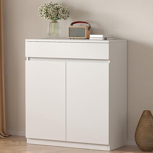 SXKLLYX Cache Radiateur en Bois, Cache-Radiateur avec Tiroir, Radiator Cover 2 Portes pour Salon, Chambre à Coucher, Cache Les Tuyaux Encombrés(White)