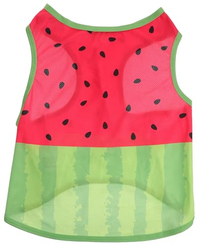 LIOOBO Haustier Kühlweste Sommer Hundeweste Wassermelonen Motiv Atmungsaktiv Kühlendes Hundeshirt XL für Heiße Tage und Outdoor aktivitäten