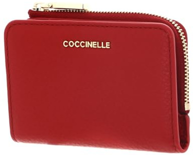 Coccinelle Leder Kartenetui Metallic Soft Credit Card Holder Scarlet rot