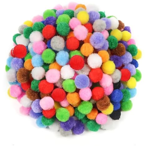 TOAOB Pompons zum Basteln 300 Stück Mini Pompons 15mm Mehrfarbig Bommel | Plüsch set Bälle, Kunst Bommel, für Dekorieren Verzieren, Nähen DIY Lustige Kreativen, Handwerk, wiederverwendbar