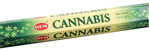 DIE BESTEN: 2 x Räucherstäbchen (40 Stück) Räucherwerk Medizin Cannabis Hanf Kräuterduft - aus Indien + Schiffchen - Raumduft Räuchern