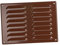 260x190mm / 10x7 inch Brown Metal Air Vent Grille Cover with Insect Mesh - Ventilation Cover
