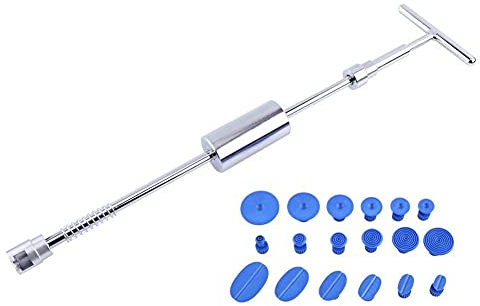 GOTOTOP Dellen Reparaturset Dent Puller Kit, Lackfreies Ausbeulwerkzeug Dient Set mit 18 Stück Saugnapf für Autos, Türen und Kühlschränken