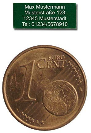 Drohnenplakette/Drohnenkennzeichen (grün, Piko (12x5mm))