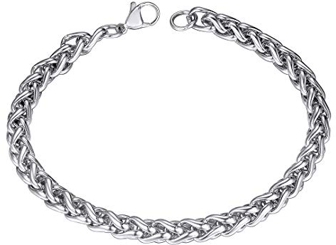 ChainsHouse 6mm breit Weizenkette Armband männer armschmuck Damen Armband Silber für Frauen