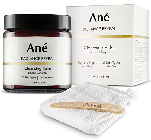 Ané Deep Cleansing Makeup Remover Cleansing Balm with Travel-size Reusable Makeup Removing Cloth - 110ml - Day & Night - Vegan