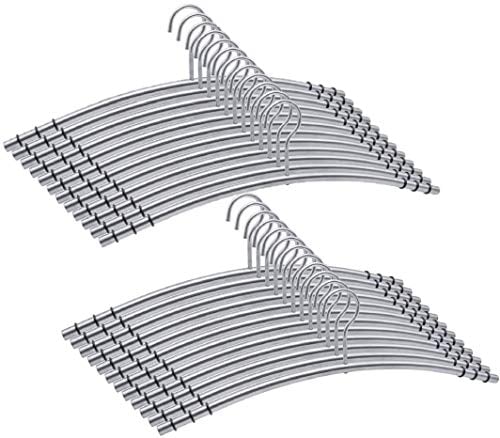 24 Metall Kleiderbügel hochwertige & robuste Premium Kleiderbügel aus Edelstahl rostfrei und rutschfest