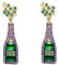 CZ Champagnerflaschen-Ohrringe für Frauen und Mädchen, handgefertigt, Strasssteine, Kristall, Ohrstecker, Feier, Statement, baumelnd, zierlich, Hochzeit, Geburtstag, Weihnachten, Party, Schmuck,