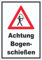 Achtung Bogenschießen Aufkleber A7 (74x105mm)