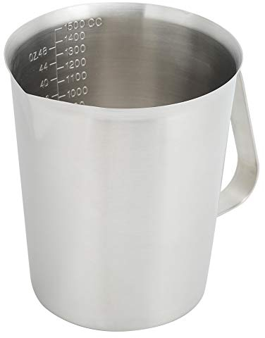 Taza Medidora de Acero Inoxidable, Taza Medidora de Cocina con Escala Jarra para Espumar Leche Taza para Espumar Leche para Café Latte Cocinar Hornear