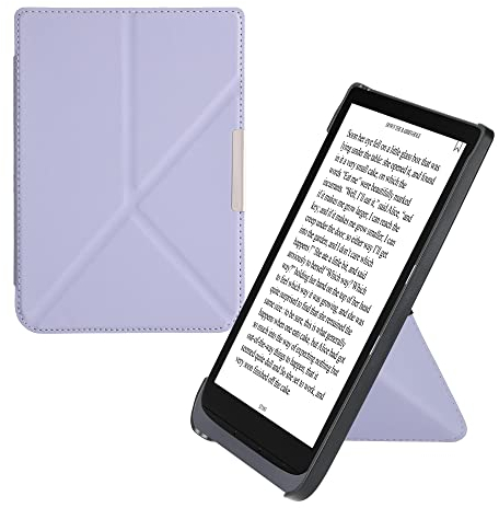 kwmobile Hülle kompatibel mit Pocketbook InkPad 3/3 Pro/Color/Vivlio InkPad 3 Hülle - Kunstleder Case - eReader Schutzhülle - Cover Lavendel