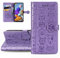 LEMAXELERS Phone Case for iPhone 13 Mini Cute Embossed PU Leather Flip Notebook Wallet Magnetic Stand Card Slot Case for iPhone 13 mini, Purple Cat Dog SD