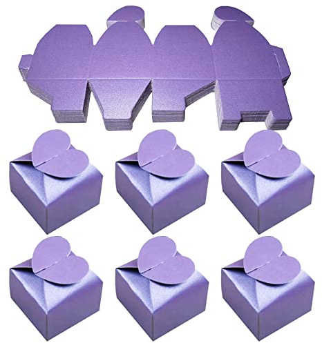 Klein Hochzeit Geschenkschachtel, 50 Stück Hochzeit Süßigkeiten Box Süßigkeiten Schachtel Hochzeitskasten Bonbons Schachtel