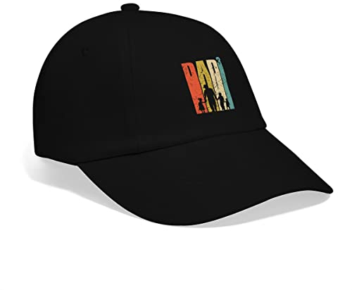 Spreadshirt Dad Hoch 3 Dreifacher Vater Papa Baseballkappe, One Size, Schwarz/Schwarz