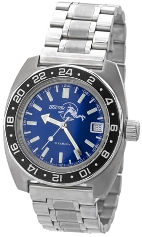 Strela VOSTOK Wostok Boctok 24-Stunden Military Taucheruhr 200m Automatik Uhrwerk 2431B/17003B, 17005B, 17006B, 17004B russische mechanische automatische Uhr aus Russland mit Selbstaufzug