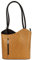 Belli italienische Ledertasche Backpack Classic 2in1 Damen Rucksack Leder Handtasche Schultertasche in cognac braun strauss - 28x28x8 cm (B x H x T)