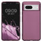kwmobile Case kompatibel mit Google Pixel 8 Hülle - Schutzhülle aus Silikon metallisch schimmernd - Handyhülle Metallic Lavendel