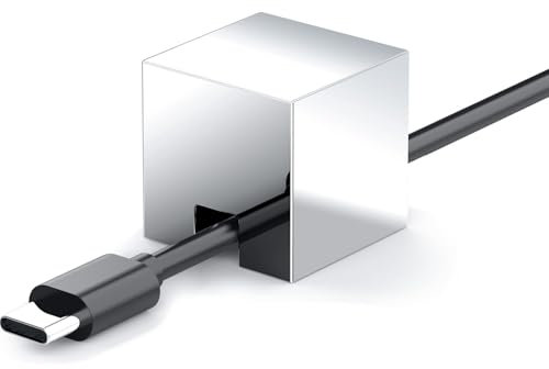 meenova Stainless Steel Cable Clips, Adhesive Cord Holders, EV Glue on The Bottom to Increase Friction. Management Charger Wire Holder Clips for Desk, Home, Office, Car, Cubicle, Nightstand