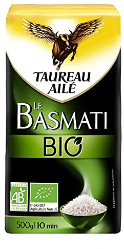 TAUREAU AILE - Riz Basmati Bio 500G - Trois Articles