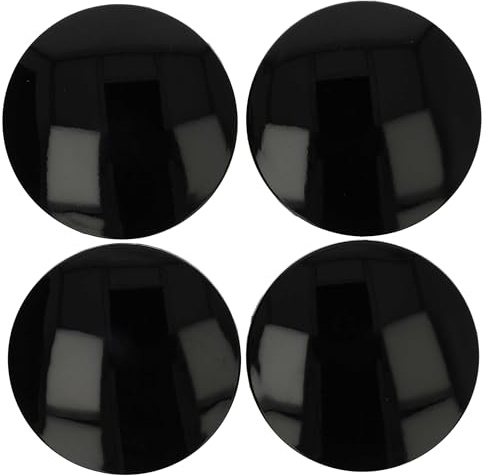 vhbw 4X Nabenkappe kompatibel mit Rial Autos | PKW - Auto Radnabendeckel, 64 mm Schwarz, Kunststoff