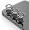 JEHOO 6 Pieces Camera Lens Protector for Samsung Galaxy S24/ S23/ S23 Plus, 2 Packs 9H Tempered Glass Metal Individual Ring Cover, Anti-Scratch HD Clear Scratch Resistant (Silver)