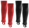 Northdeer Stutzen Fussball Kinder Herren Fussballstutzen Stegstrümpfe Sleeve Fussballsocken mit Steg 2 Paar (Schwarz + Rot M)