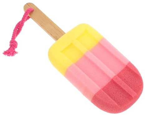 GLEAVI Ice Cream Sponge Rub Unique Shaped Stick for Kitchen Cleaning Pinkred Washing Sponge for Dishwashing