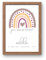 Personalisiertes Poster Geburtsposter in DIN A4 mit Regenbogen, Wunschname, Kinderzimmer Poster Name, Geschenk Baby, Geschenk zur Geburt