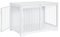 Hzuaneri Hundekäfig Möbel, 100cm hundebox für zuhause, Schiebetüren, 2 Tür, Moderne hundebox Holz Indoor für kleine/mittlere/große Hunde, Hundekäfig für Zuhause, 60 x 100 x 68 cm, Weiß DFC02313W