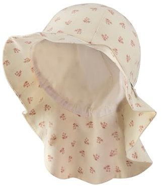 Sterntaler Sonnenhut Sträußchen - Mädchen Sommerhut - Strandhut - mit Nackenschutz - Größe verstellbar - Futter aus Batist (Bio) - Baby und Kinder Kopfbedeckung - Natur, Größe 39