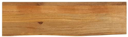 vidaXL Tischplatte, Holzplatte mit Baumkante, Massivholzplatte für Esstisch Couchtisch, Ersatztischplatte, 120x30x3,8cm Massivholz Mango