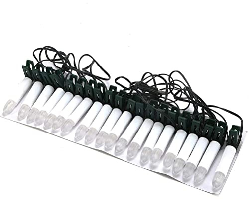 Brrnoo Warm White Flameless Candle String Lights with Tree Clips, USB LED Candle Lamp for Holiday Parties, Weddings, and Home Atmosphere Lighting