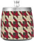Rustikaler Aschenbecher mit Hahnentrittmuster, Beige