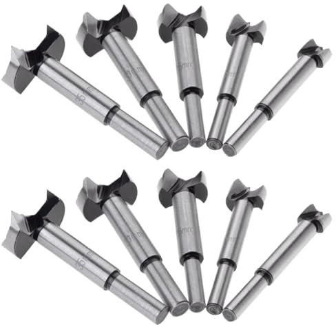 10PCS Forstner Drill Bit, Steel Boring Hole Saw Set, Forstner Drill Cutter Bit Set, Woodworking Hole Saw HSS Drill Bit With Box