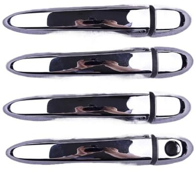 DIINJ ABS Exterior Side Door Handle Cover Trim Bezel Cap Chrome For Fiat For 500X SUV 2016 2017 2018 2019 2020 2021 2022 2023 Car side door handle door handle