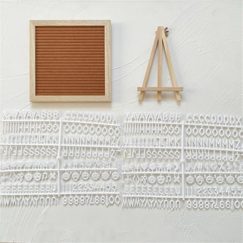 Filz-Briefbrett 20 Cm Mit 340 Buchstaben Und Halterung, Holzrahmen, Nachrichtenschild Für Baby-Ankündigungen, Meilensteine, Bürodekoration, Passwortschild, Bauernhaus-Geschenke (20CM Braun)
