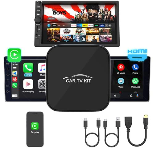 Car TV Mate Pro with Wireless CarPlay Adapter, 2025 New HDMI Multimedia Adapter for TV Stick Converter/Game Consoles/Set-Top Box/Screen Throwers, Magic Box Support Wired CarPlay Cars from 2016