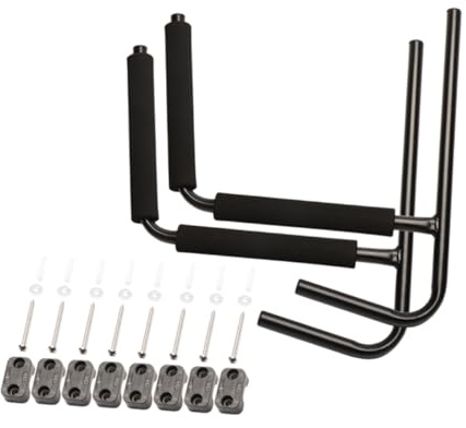 Toyvian 2pièces Support Mural pour Kayak Porte-Kayak Pratique Noir pour Canoë Et Paddle avec Crochets pour Accessoires