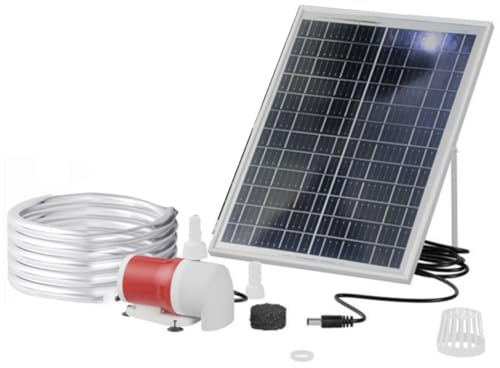 ZYNCUE 25W Solar Springbrunnenpumpe für Garten und Teich mit 2m Rohr, 1100L/H Durchfluss, 12V bürstenloser Motor, 5m Lift