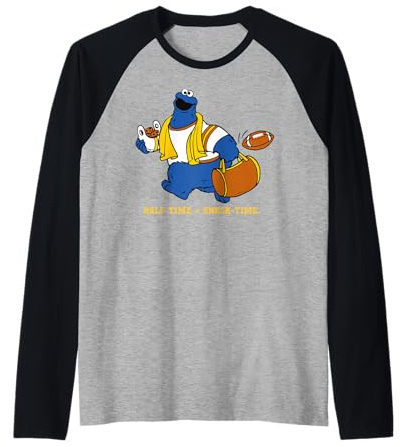Sesamstraße Krümelmonster Halbzeit Snack Classic Raglan