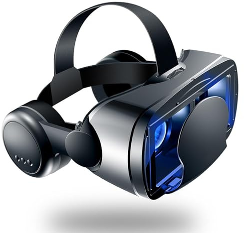 3D Virtual Reality VR Headset for Phone and Android, VR Glasses With Blu-ray Eye Protection Light & small, 3D glasses for Watch Movies, Video & Play Game, Support 5-7.0” phone,Black