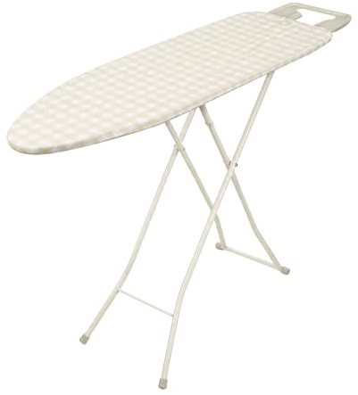 JATA HOGAR HPLA8126 - Tabla de Planchar Plegable 110 x 32 cm, Altura Regulable hasta 92 cm, Funda 100% Algodón, Reposaplanchas XL, Patas Antideslizantes, Tabla de Plancha Resistente