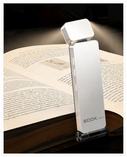 Lampe de Lecture Rechargeable, Lampe Clip pour Lire Dans le Lit, USB Rechargeable, 3 Couleurs et 3 Luminosités Réglables en Continu, Protection des Yeux Cadeaux pour Lecteurs de Livres(Blanc)