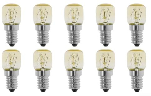 Tidgel 25W E14 Pygmy Bulb 10-Pack Heat Resistant Glass