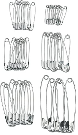VBS Sicherheitsnadeln-Set 15-24-30-35-34-50-mm Nadel Nadeln Nähen Abstecken basteln DIY für Bekleidung