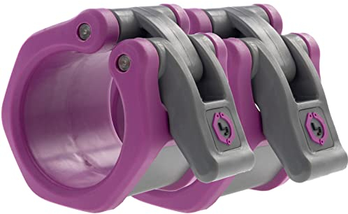 Lock-Jaw Barbell Collars Olympische Langhantelmanschette, Sechskant, 50 mm, Schnellspanner, Violett
