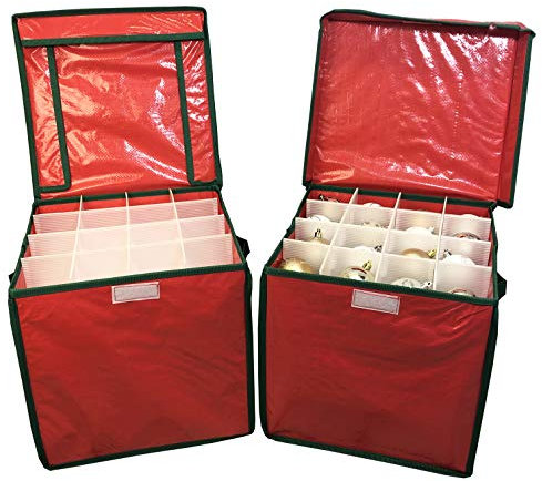 Selections Christmas Bauble Decorations Storage Box Bag (Pack of Two)
